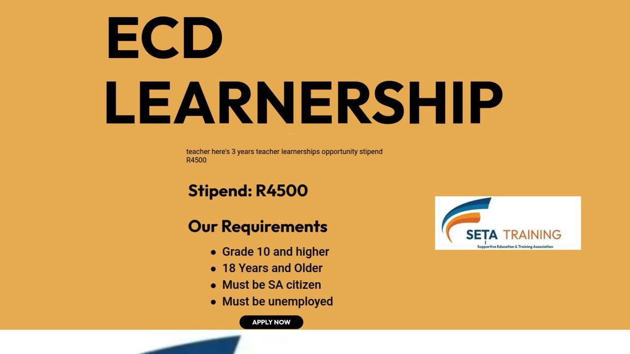 How to apply for an ECD learnership in South Africa (SETA-accredited)